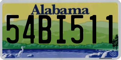 AL license plate 54BI511
