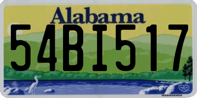 AL license plate 54BI517