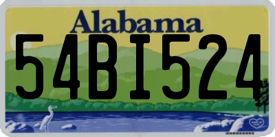 AL license plate 54BI524