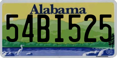 AL license plate 54BI525