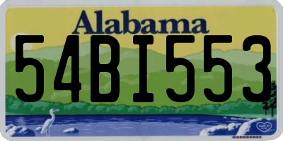 AL license plate 54BI553