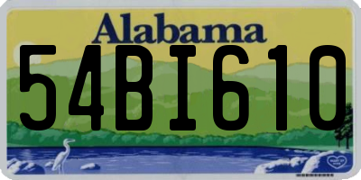AL license plate 54BI610