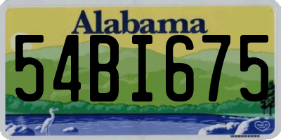 AL license plate 54BI675