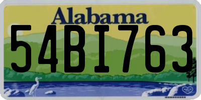 AL license plate 54BI763