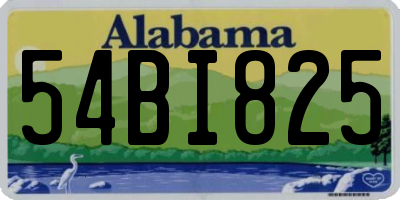 AL license plate 54BI825