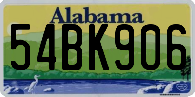 AL license plate 54BK906
