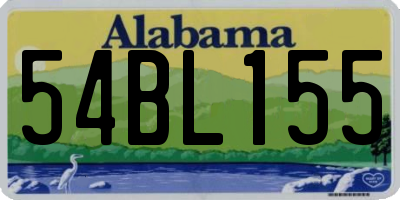 AL license plate 54BL155