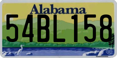 AL license plate 54BL158
