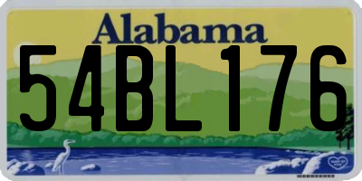AL license plate 54BL176