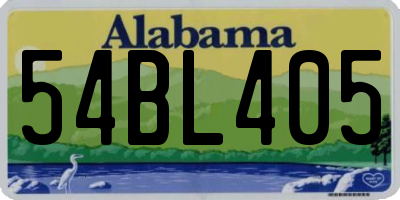 AL license plate 54BL405