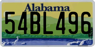 AL license plate 54BL496