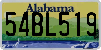 AL license plate 54BL519