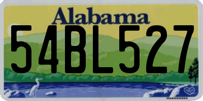 AL license plate 54BL527