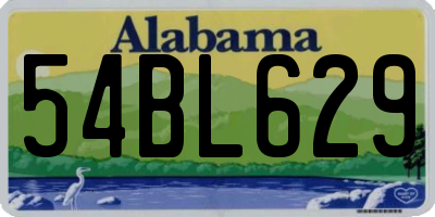 AL license plate 54BL629