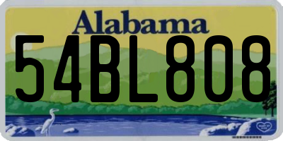 AL license plate 54BL808