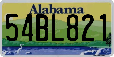 AL license plate 54BL821