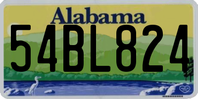 AL license plate 54BL824