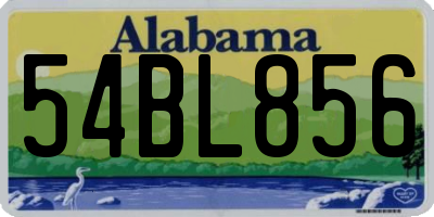 AL license plate 54BL856