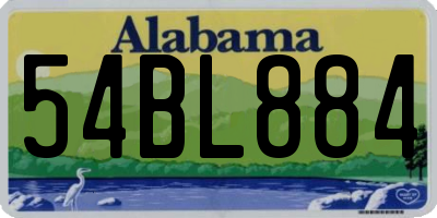 AL license plate 54BL884