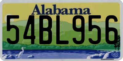 AL license plate 54BL956