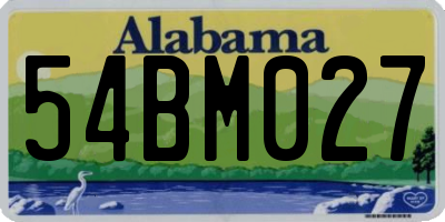 AL license plate 54BM027