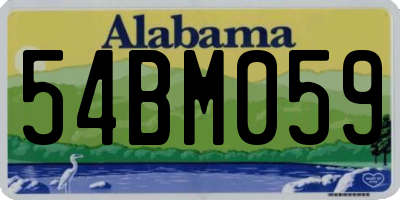 AL license plate 54BM059