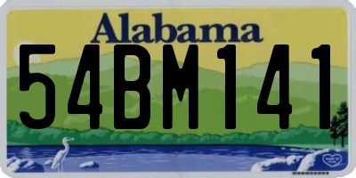 AL license plate 54BM141