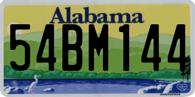 AL license plate 54BM144
