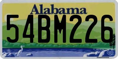 AL license plate 54BM226