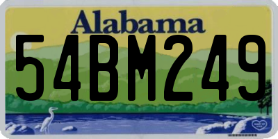 AL license plate 54BM249