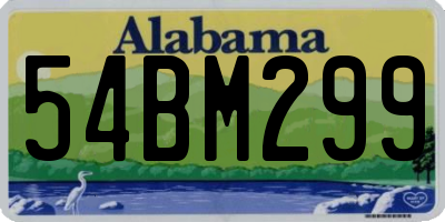 AL license plate 54BM299