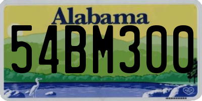 AL license plate 54BM300
