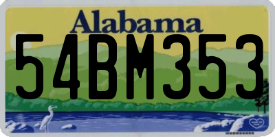 AL license plate 54BM353