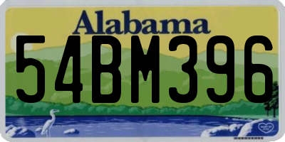 AL license plate 54BM396