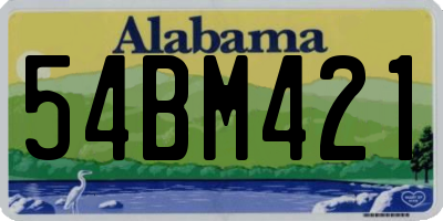 AL license plate 54BM421