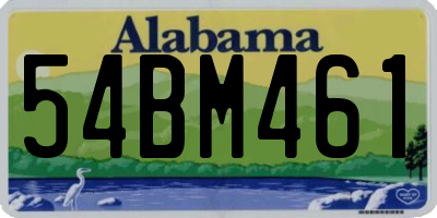 AL license plate 54BM461