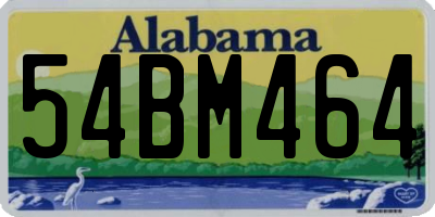AL license plate 54BM464