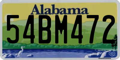 AL license plate 54BM472