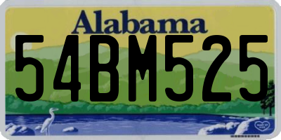 AL license plate 54BM525