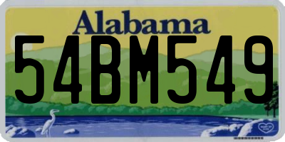 AL license plate 54BM549