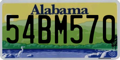 AL license plate 54BM570