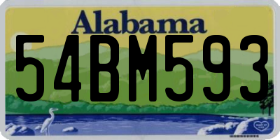 AL license plate 54BM593