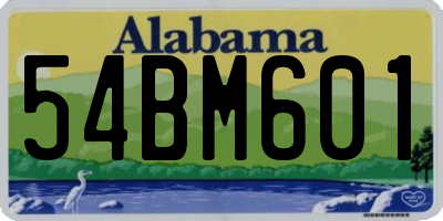 AL license plate 54BM601