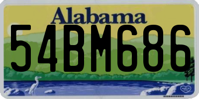 AL license plate 54BM686