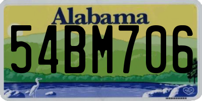 AL license plate 54BM706