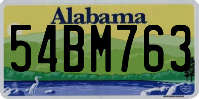 AL license plate 54BM763