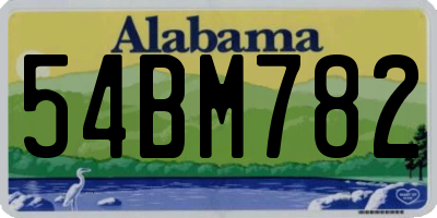 AL license plate 54BM782