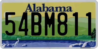 AL license plate 54BM811