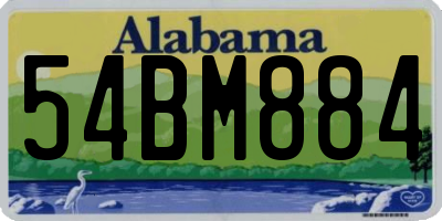 AL license plate 54BM884