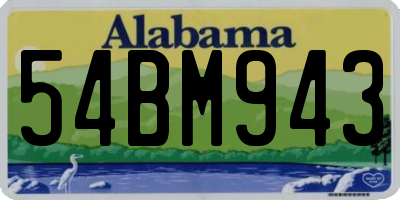 AL license plate 54BM943